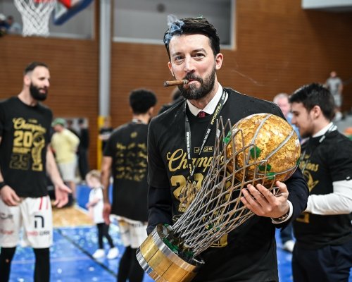 Pravděpodobně to byl můj poslední zápas tady, prohlásil kouč novopečených mistrů z Nymburka Francesco Tabellini