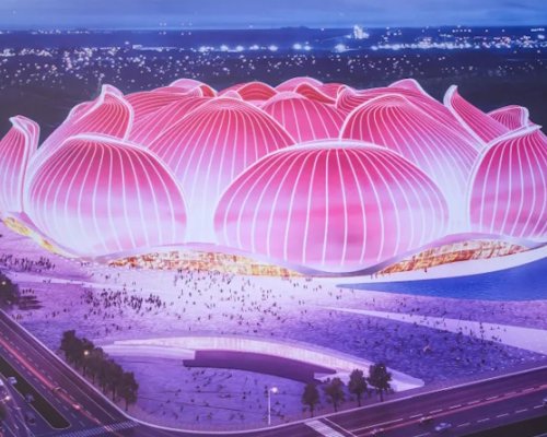 Stadion ve tvaru lotosu za miliardu zůstal rozestavěný. Klub už neexistuje