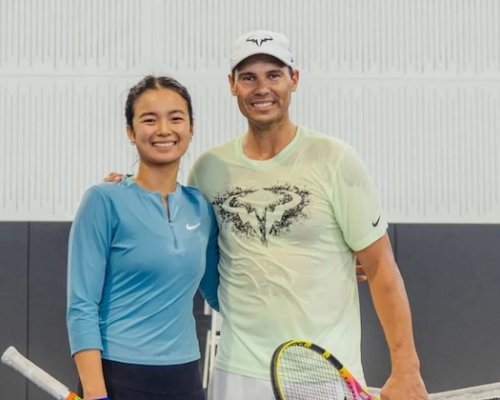 Nadal se objevil na kurtu přesně rok po odchodu do důchodu. Na druhé straně kurtu stála vycházející filipínská hvězdička...