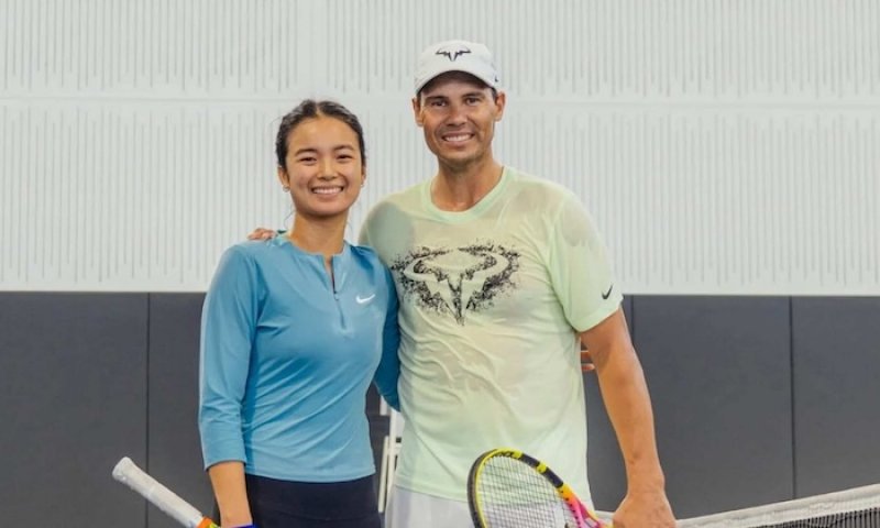 Nadal se objevil na kurtu přesně rok po odchodu do důchodu. Na druhé straně kurtu stála vycházející filipínská hvězdička...