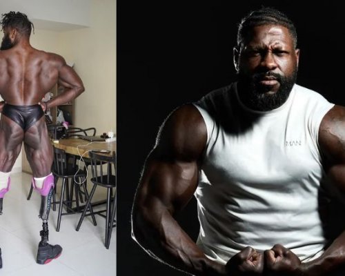 Šokující proměna Edgarda Johna-Augustina. I bez nohou se stal úspěšným kulturistou