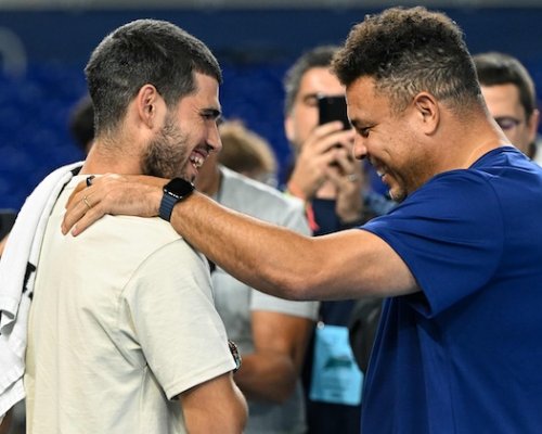 Alcaraz si na baseballovém stadionu pinkl s Ronaldem a Brazilce chválil: Hraje fakt dobře, držel se skvěle i po zrychlení tempa