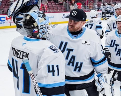 Vaněček prolomil smolnou sérii deseti proher v řadě. "Správný čas, správné místo a správné kluziště," zářila opora Utahu