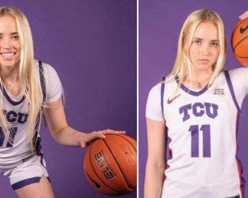 Van Lithová odložila basketbalový dres a usedla do první řady. Rudý model sklidil okamžitou reakci